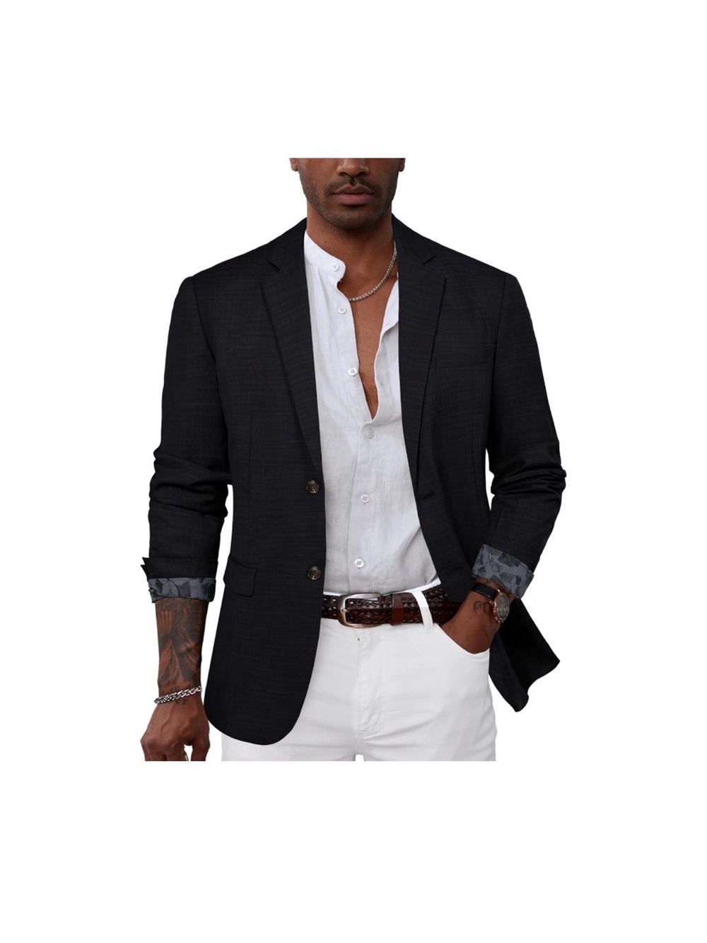 GRACE KARIN Mens Blazer Sport Coats Casual Lightweight 2 Button Sports Coat